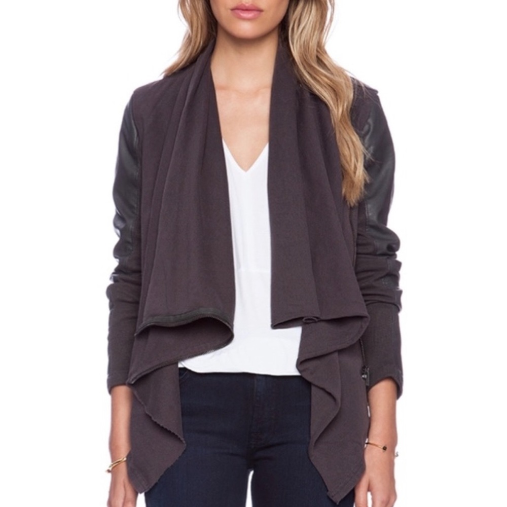 Blank grey drape jacket